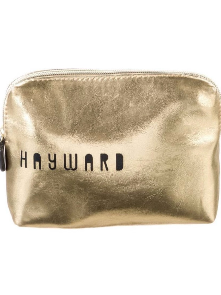 Hayward Metallic Gold Cosmetic Pouch Travel Pouch Makeup Charger Case Travel